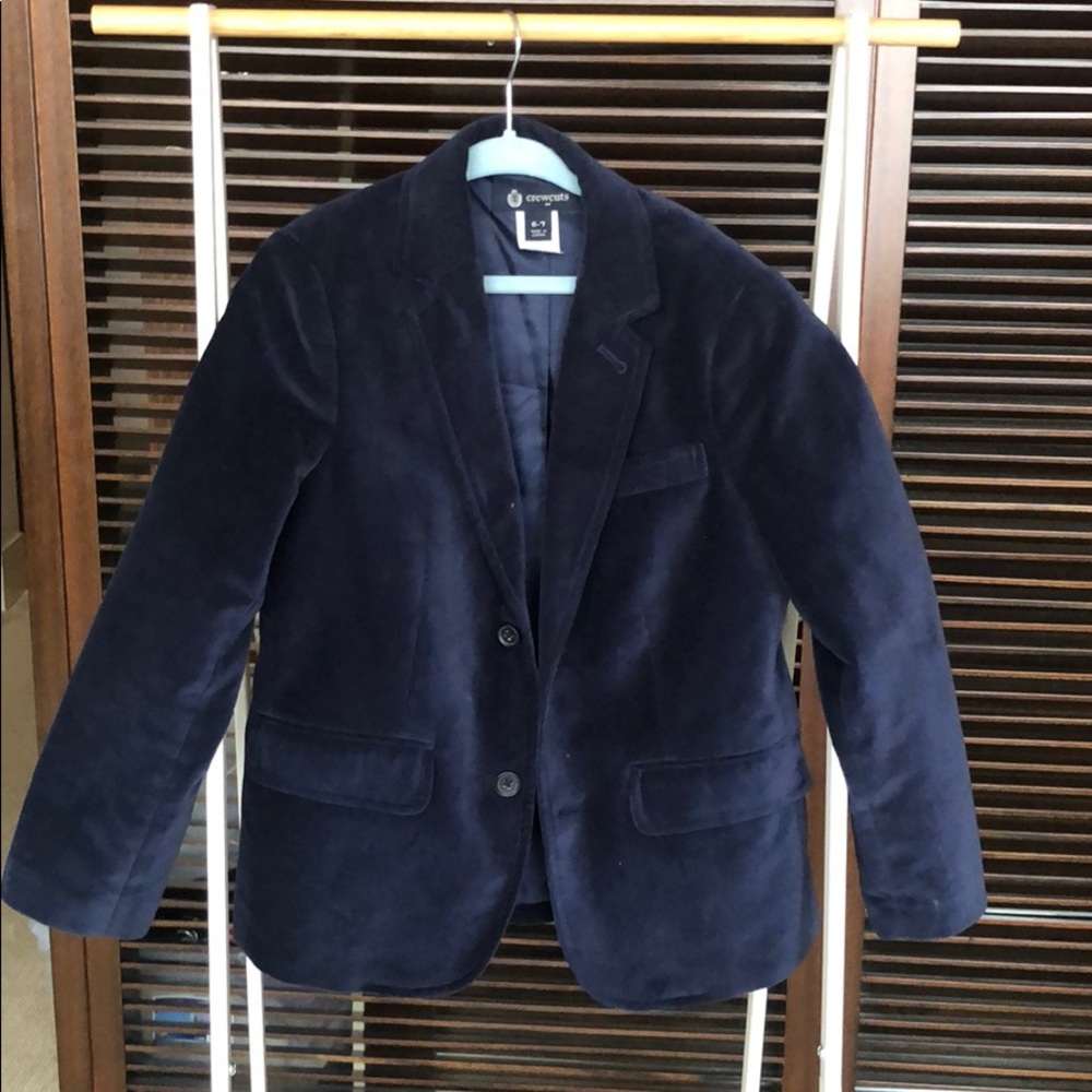Boy Crewcut Blazer Navy Velvet